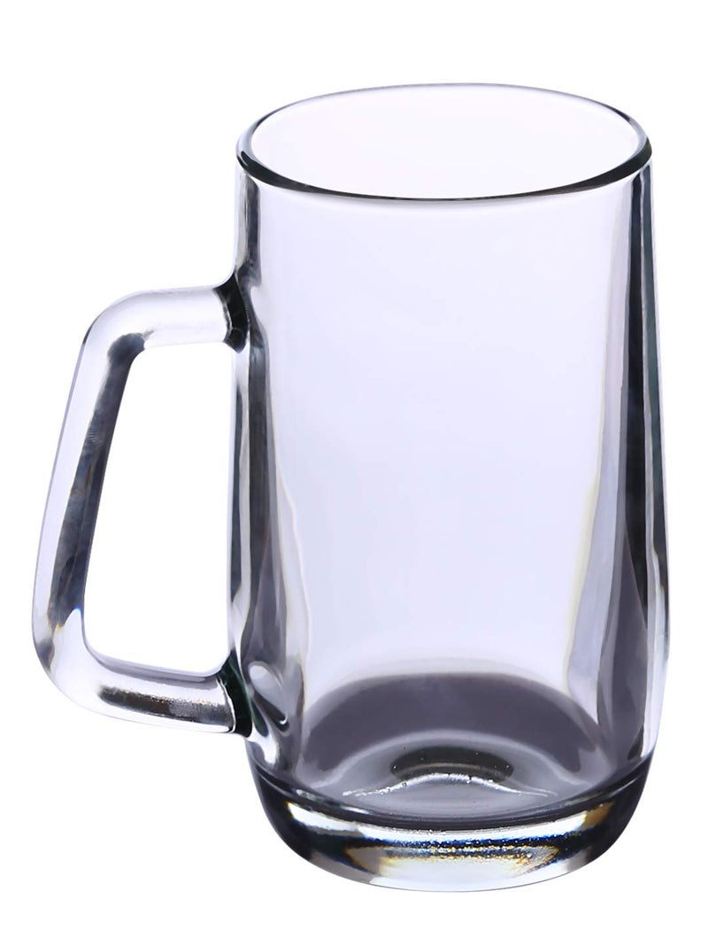 Uniglass Smartserve Bulgarian Imported Premium Glass Beer Mugs 400ml Set of 2, Transparent Glasses for Beer, Drinks, Cocktail, Glasses for Beer, Juice, Crystal Clear Glass Beer Mug with Handle - Image 2