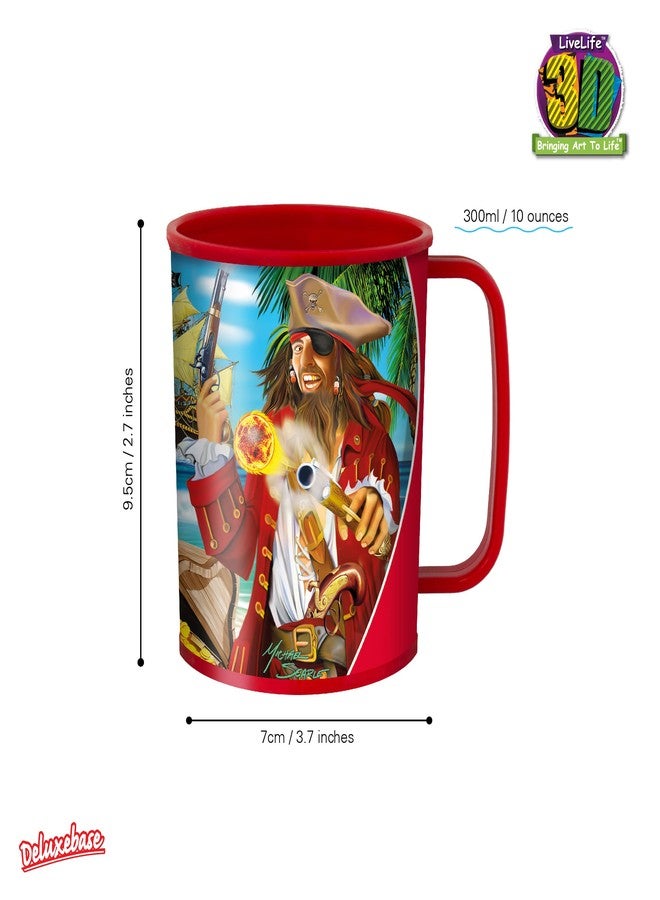 3D LiveLife Drinking Cup - Pirate Island from Deluxebase. Lenticular 3D Fantasy Plastic Tumbler, 10 fl oz BPA-Free Reusable Drinkware. Fairytale Themed Cup and Durable Party Favour Gift - Image 4