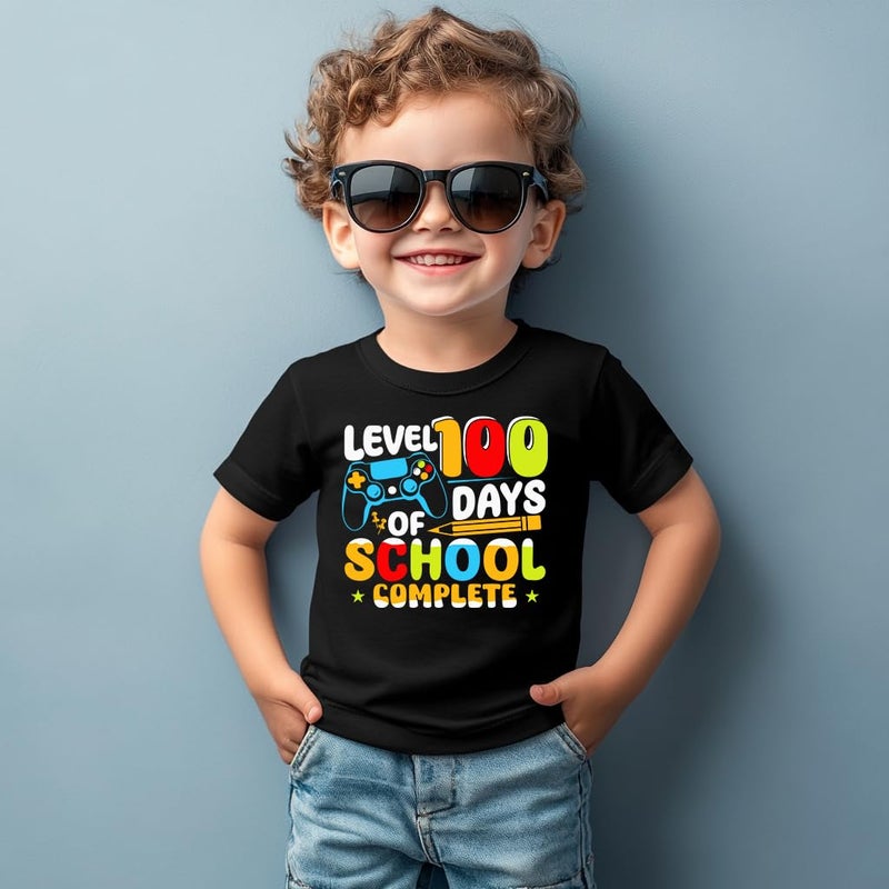 cheerilulu Toddler 100 Day of School Shirt for Boys Kid Grils, My Happy 100th Day of School T Shirt, Cotton Blend, Funny Design :4-7T - Image 3