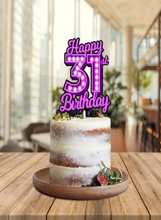 فيستيكو زينة كعكة عيد الميلاد الحادي والثلاثين من فيستيكو® باللون الأرجواني، زينة كعكة عيد الميلاد الحادي والثلاثين، لوازم تزيين الكيك - Image 3