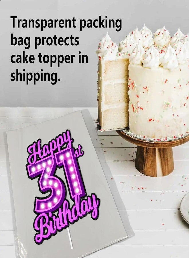 فيستيكو زينة كعكة عيد الميلاد الحادي والثلاثين من فيستيكو® باللون الأرجواني، زينة كعكة عيد الميلاد الحادي والثلاثين، لوازم تزيين الكيك - Image 2