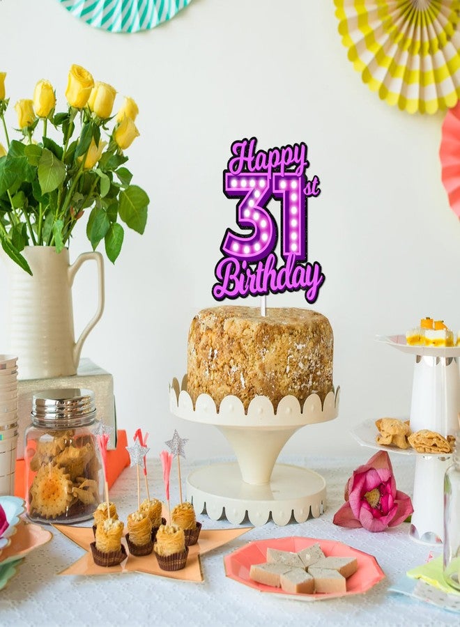 فيستيكو زينة كعكة عيد الميلاد الحادي والثلاثين من فيستيكو® باللون الأرجواني، زينة كعكة عيد الميلاد الحادي والثلاثين، لوازم تزيين الكيك - Image 5