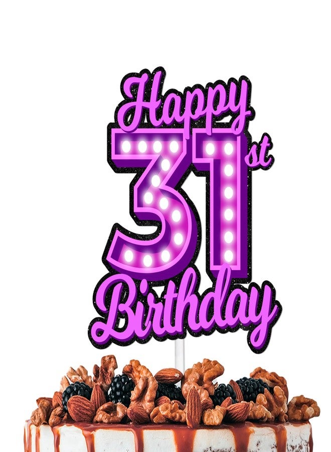 فيستيكو زينة كعكة عيد الميلاد الحادي والثلاثين من فيستيكو® باللون الأرجواني، زينة كعكة عيد الميلاد الحادي والثلاثين، لوازم تزيين الكيك - Image 1