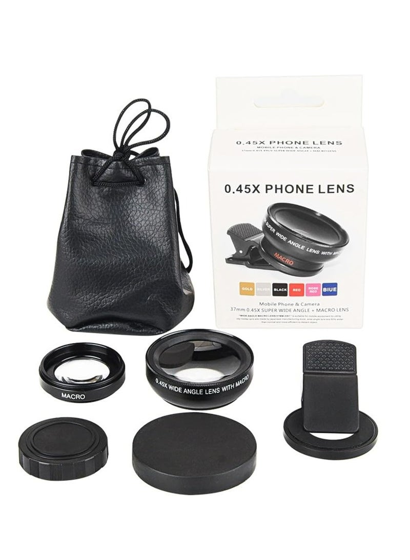 Professional 2 in 1 Lens Universal Clip 37mm Mobile Phone Lens 0.45x 49uv Super Wide-Angle + Macro HD Lens for All Smartphones  - Image 5