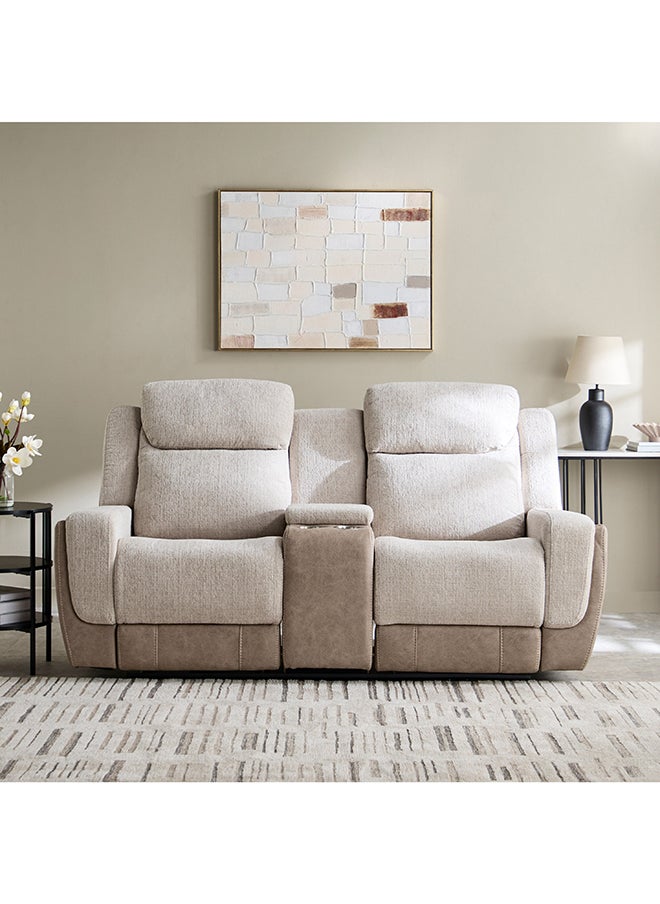 Home Box Onyx Power 2-Seater Fabric Recliner with Console and 2 Cupholders  - Image 4