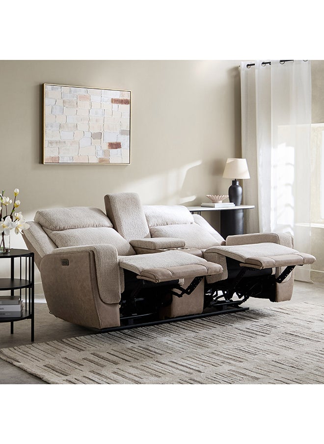 Home Box Onyx Power 2-Seater Fabric Recliner with Console and 2 Cupholders  - Image 3