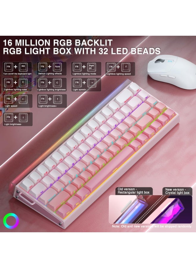 أولا لوحة مفاتيح ألعاب سلكية AULA Hero 68 HE 60%، لوحة مفاتيح مغناطيسية بتأثير هول مع تشغيل قابل للتعديل، وضع تشغيل سريع، معدل استطلاع 8 كيلو هرتز، زمن انتقال 0.125 مللي ثانية، إضاءة خلفية RGB، أغطية مفاتيح PBT مطبوعة على الجانب - Image 3