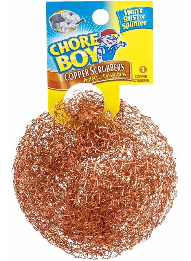 Chore Boy Ultimate Copper Scrubber Scouring Pad, Pure Copper (10-Pack) - Image 1