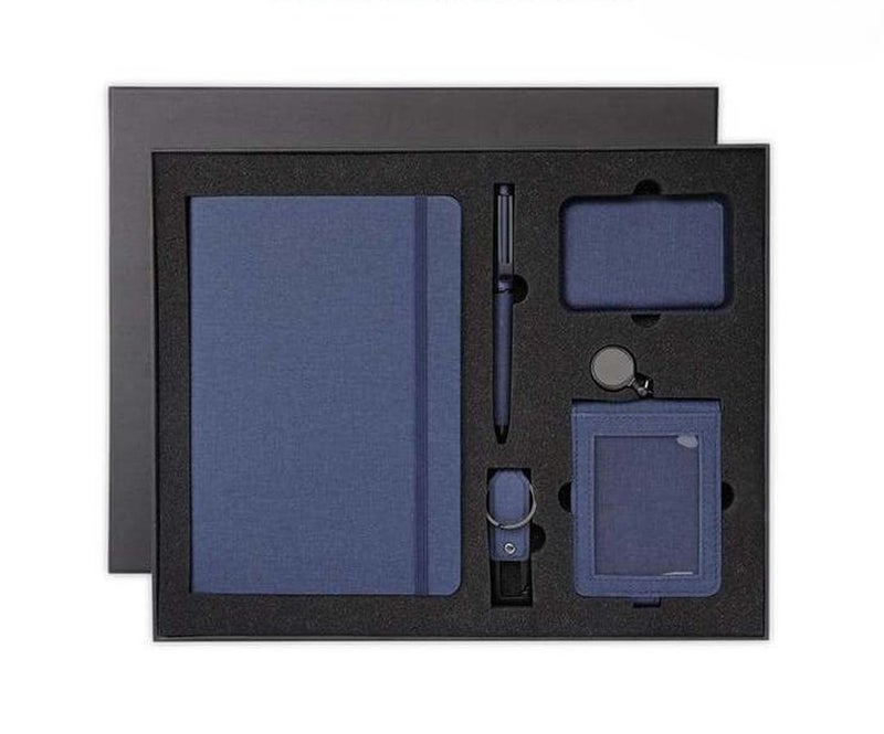 Santhome Almada Change Zero Sustainable Office Essentials Gift Set 5-Piece Carbon Neutral Onboarding Kit with Notebook, Pen, ID Card Holder, Magnetic Card Holder & Keychain Eco-Friendly Premium Set - Image 1