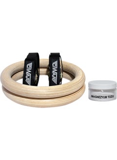 Ciwaa CWA-2022 Wooden Gymnastics Pull-Up Ring  - Image 1