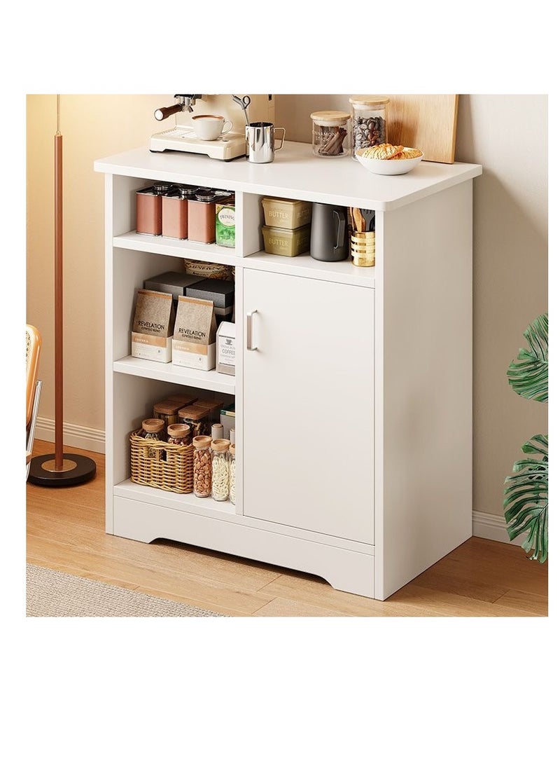 CityRiya-Long Multifunctional Storage Sideboard, Kitchen Buffet Cabinet with Drawers & Cupboards, Home Coffee Bar Organizer, Chest of Drawers with Open Shelves, White Dining Room Storage Unit, Versatile Pantry Hutch for Kitchen, Living Room & Dining Area（ZWG004）  - Image 1