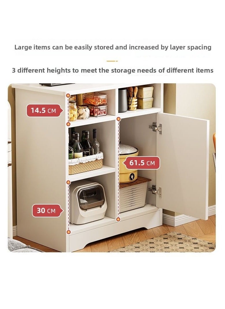 CityRiya-Long Multifunctional Storage Sideboard, Kitchen Buffet Cabinet with Drawers & Cupboards, Home Coffee Bar Organizer, Chest of Drawers with Open Shelves, White Dining Room Storage Unit, Versatile Pantry Hutch for Kitchen, Living Room & Dining Area（ZWG004）  - Image 3