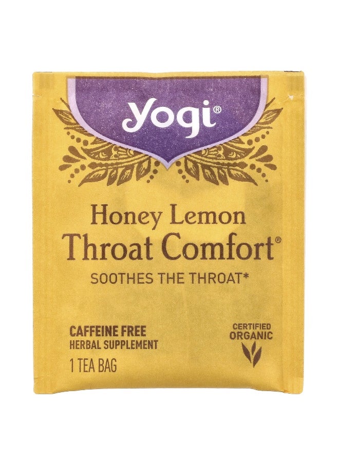 Yogi Tea Yogi Tea, Throat Comfort®, Honey Lemon, Caffeine Free, 16 Tea Bags, 1.12 oz (32 g)  - Image 3