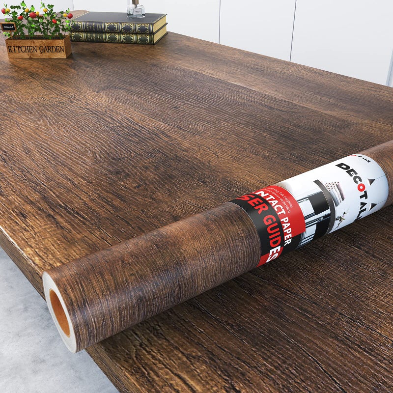 Decotalk 35x120 Wood Contact Paper Peel and Stick Butcher Block Countertop Contact Paper Waterproof Wood Grain Contact Paper Wood Peel Stick Wallpaper Removable Wood Countertop Vinyl Wrap - Image 2