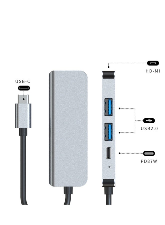 USB-C extender, HD4K 3.0 hub, laptop 4-in-1 docking station - Image 2