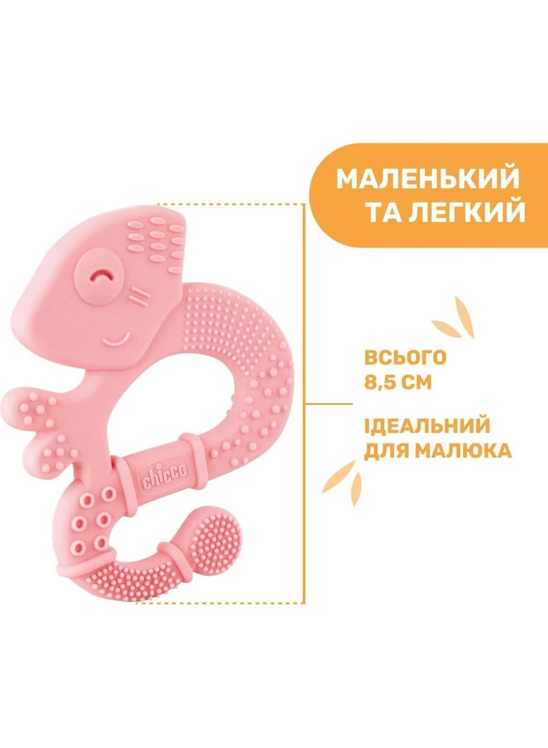 Chicco Super Soft Iguana Teether 2m+ Pink - Image 2