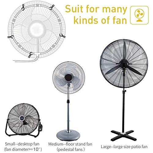 LANDGARDEN Outdoor Misting Fan Kit for a Cool Patio Breeze,Water Mister Spray for Cooling Outdoor,32FT (10M) Misting Line + 5 Brass Mist Nozzles + a Brass Adapter(3/4) Fit to Any Outdoor Fan - Image 3