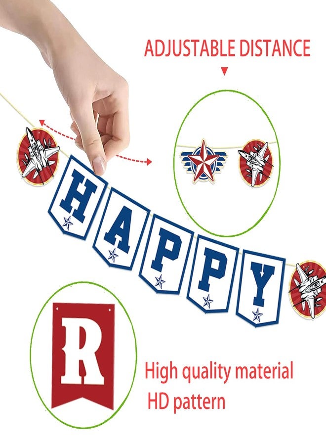 BHNACIER Airplane Happy Birthdays Banner Airplane Birthday Party Decorations 3Pcs - Image 3