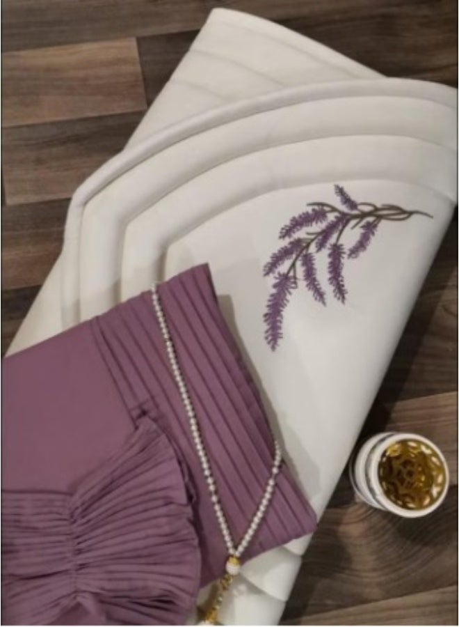 Carpet set with a sheet of prayer for women - purple