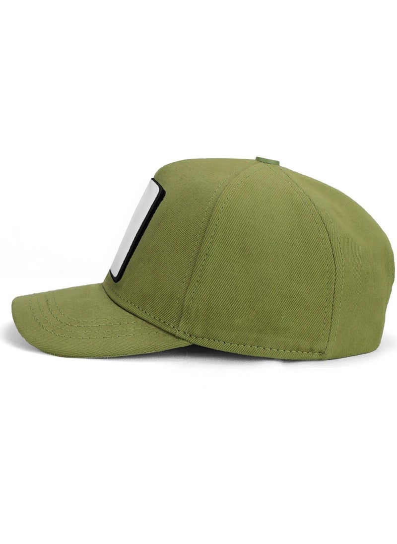 Black Börk V1 Baseball Kids Jaguar - Unisex Light Green Kids Hat (Cap) with 1 Code Logo  - Image 4
