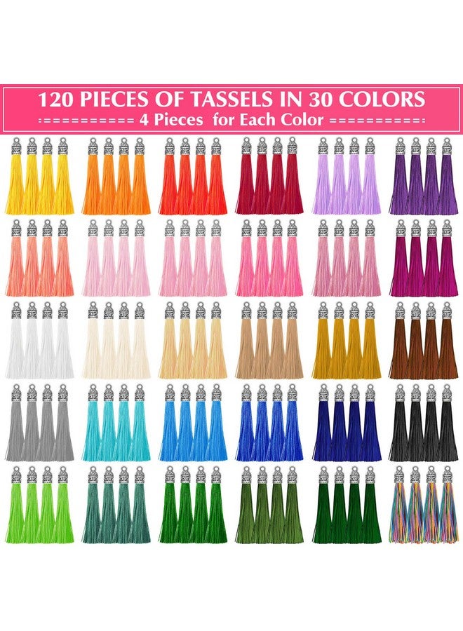 Caffox Tassels For Jewelry Making 120Pcs Keychain Tassel Charms Bulk Silky Handmade Tassels For Earrings Bracelets Necklaces And Diy Craft - Image 2