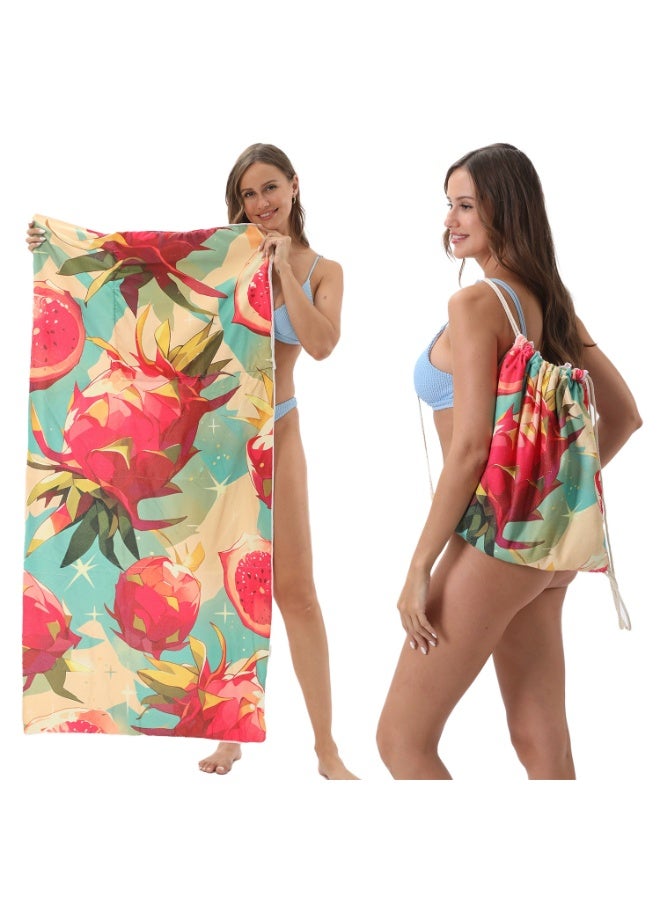 general Beach Towel, Super Absorbent, Quick Dry, Sand Free, Compact & Lightweight, 100% Recycled Materials, Includes bag - Large (140x70cm)