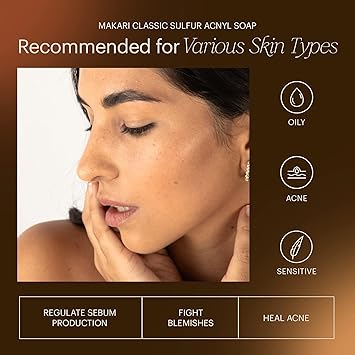 Makari Classic Sulfur Soap 70 oz AcneFighting Bar Soap for Face Body Moisturizing Cleanser Combats Acne Blemishes Clogged Pores Oiliness Irritation - Image 5