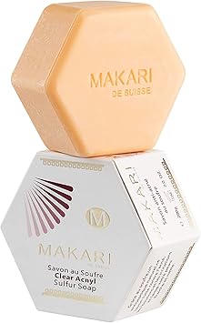 Makari Classic Sulfur Soap 70 oz AcneFighting Bar Soap for Face Body Moisturizing Cleanser Combats Acne Blemishes Clogged Pores Oiliness Irritation - Image 1