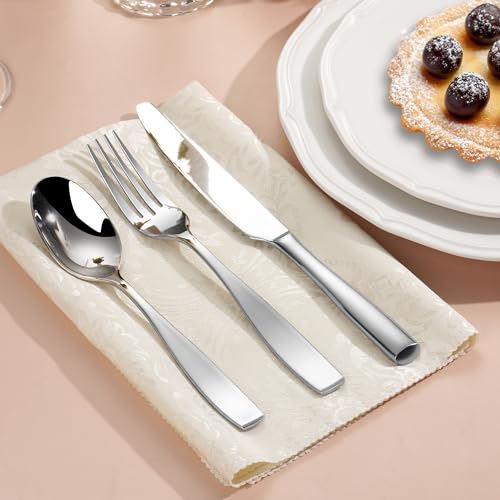 SuperCook 60-Piece 18/10 Stainless Steel Flatware Set for 12, Heavy Duty Silverware Set, High End Flatware, Dishwasher Safe, Ideal for New Home Essentials Gift - Image 5