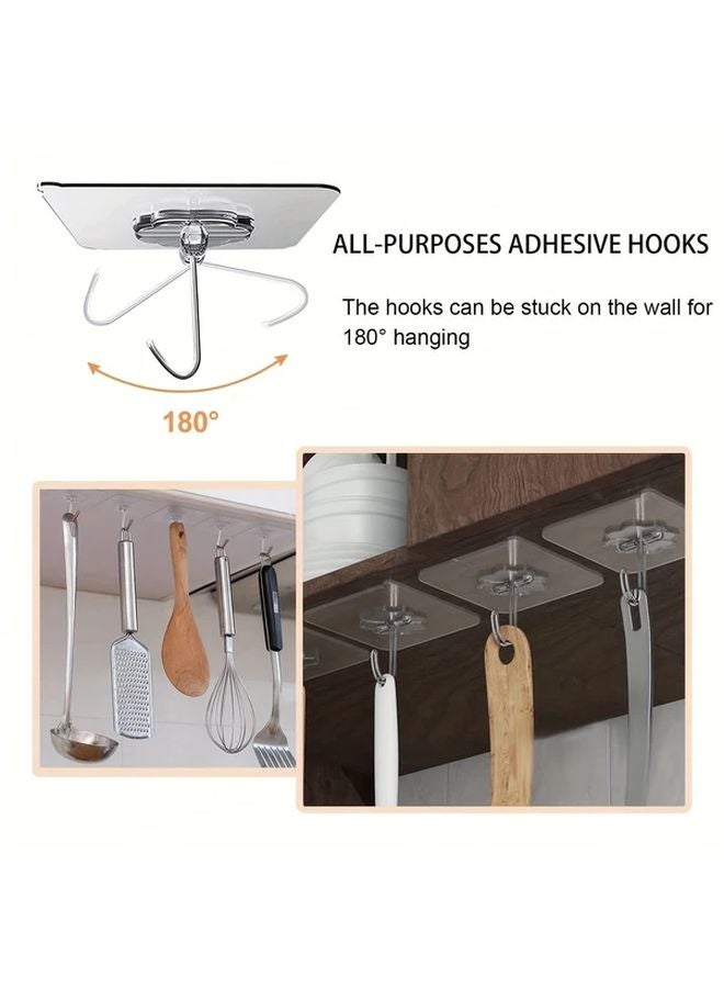 30 Pcs Transparent Traceless Hooks For Hanging Pictures Frames And Wall Decorations - Image 3