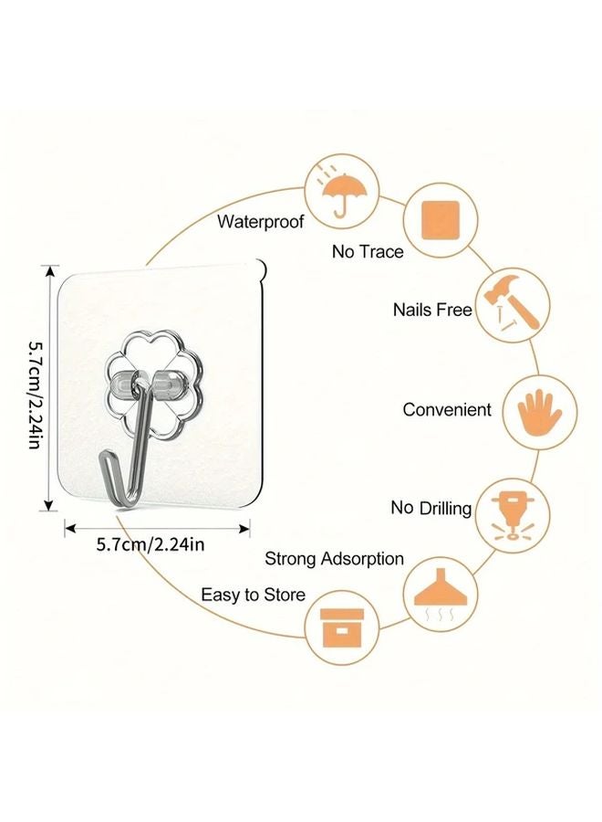 30 Pcs Transparent Traceless Hooks For Hanging Pictures Frames And Wall Decorations - Image 4