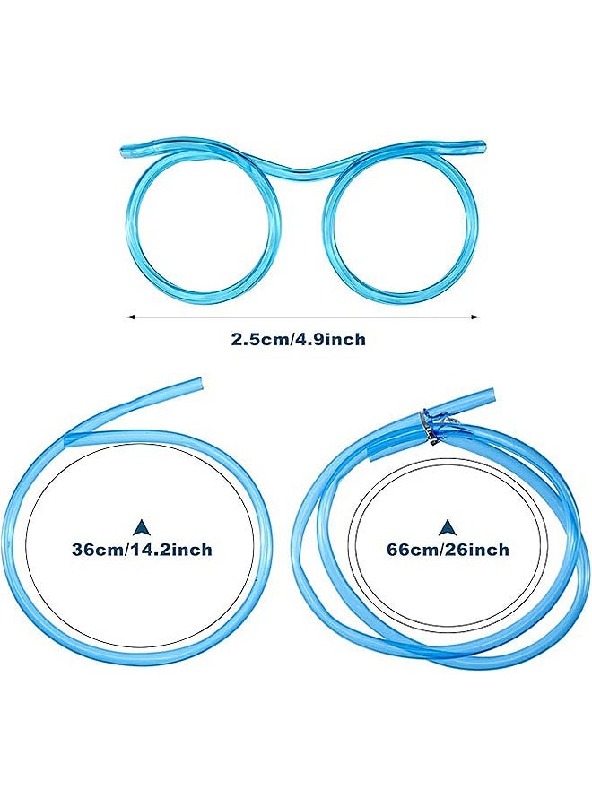 إم إكس إن 8 قطع من شفاطات الشرب البلاستيكية، شفاطات مرحة بتصميمات مبتكرة، نظارات شرب مميزة للاجتماعات السنوية والحفلات وأعياد الميلاد - ألوان متنوعة. - Image 2