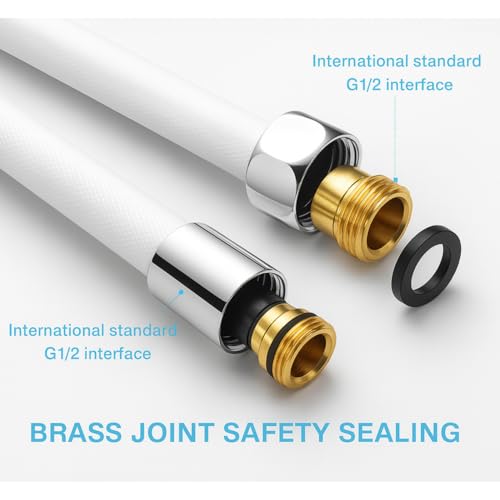 WOYO 1.2 Meter Flexible Inlet Pipe for Health Faucet & Jet Shower – Hot & Cold Water Hose, High Pressure, Anti-Burst, Leak-Proof, Durable Bathroom & Kitchen Connection Tube - Image 3