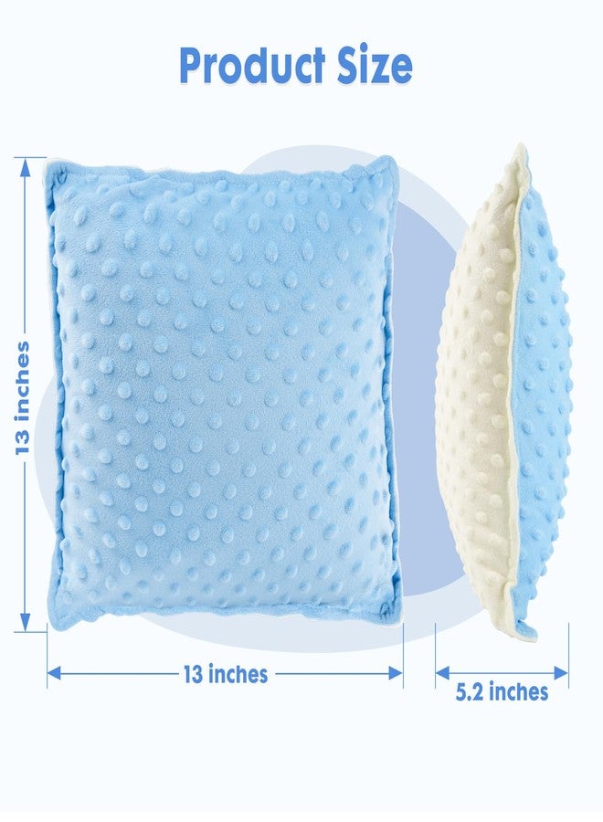 Bmag Sensory Vibrating Pillow for Autistic Kids and Adults,13” x 13” Sensory Toy Gift with Textured Therapy Stimulation Bumps Relief Stress Item for Toddler - Blue and Yellow - Image 2