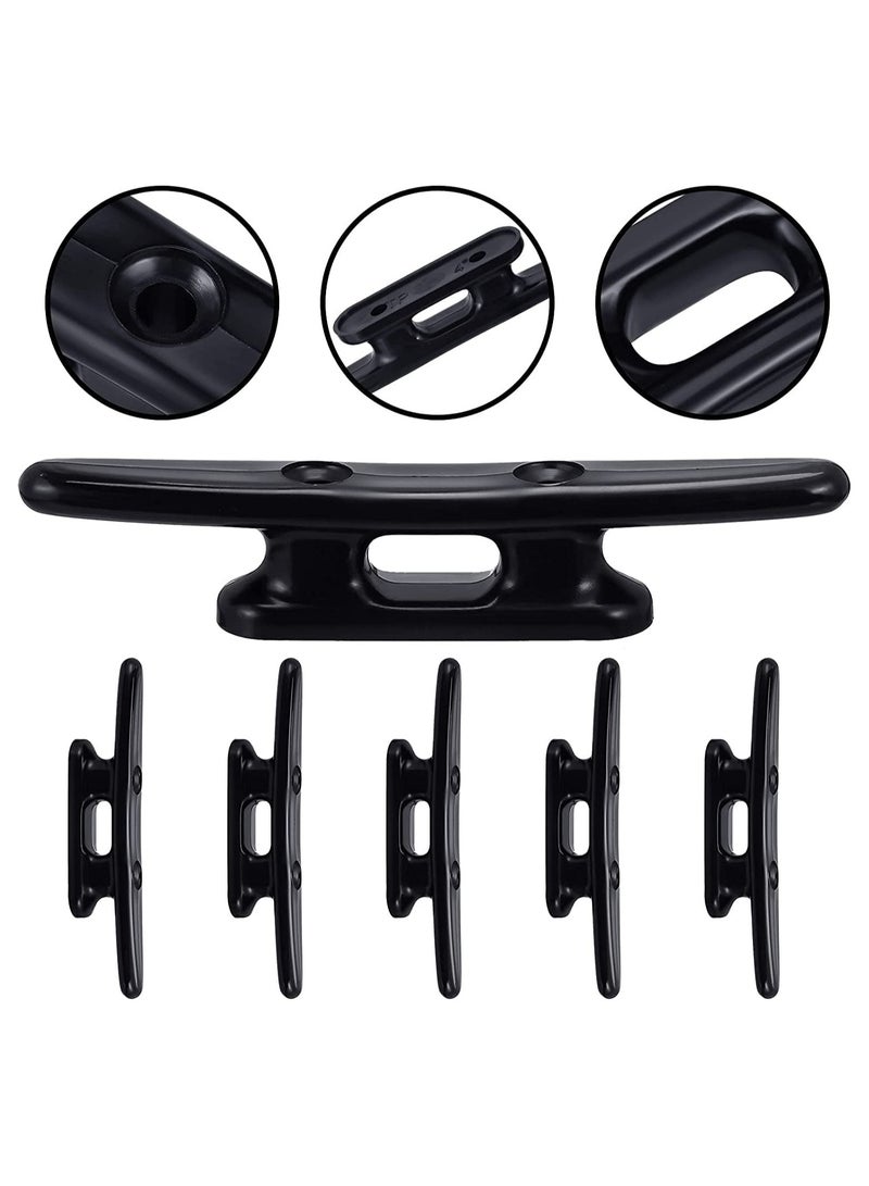 Barakah Black Boat Cleat Kayak Cleats Boat Dock Cleats Boat Kayak Canoe Cleat 4 Inch Black Strong Nylon Cleats for Boat Mooring Accessories Beach Lake Maritime Decor (8 Pieces) - Image 4