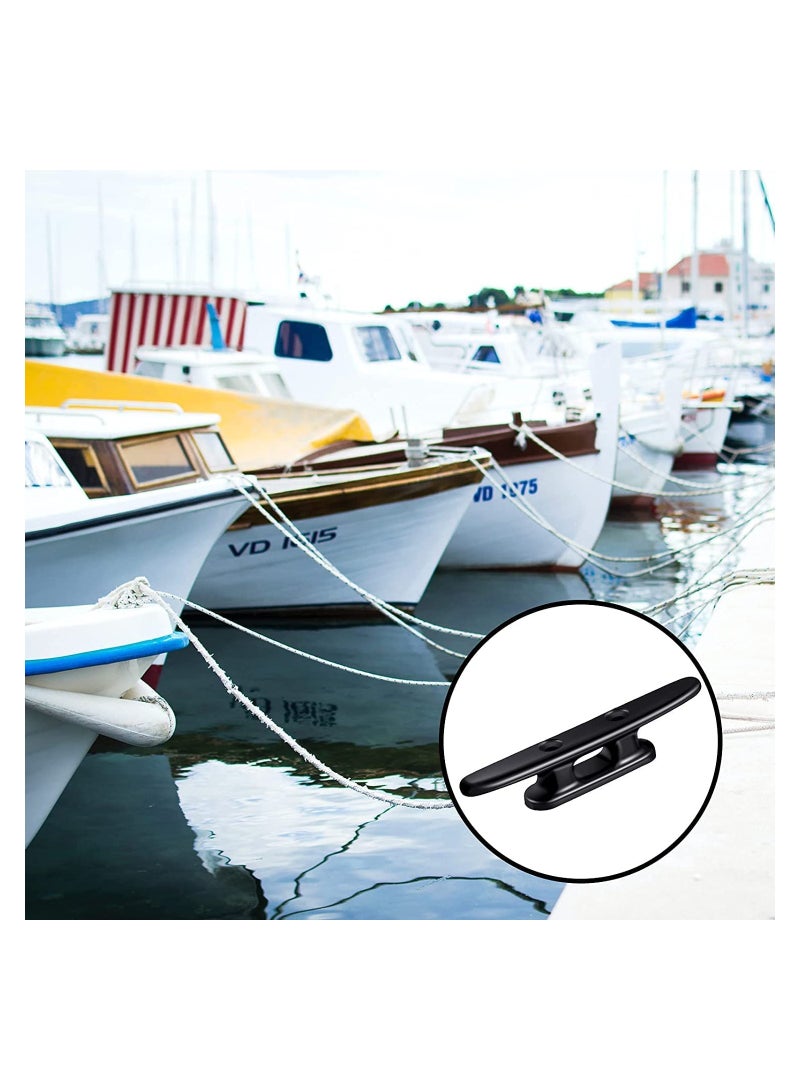 Barakah Black Boat Cleat Kayak Cleats Boat Dock Cleats Boat Kayak Canoe Cleat 4 Inch Black Strong Nylon Cleats for Boat Mooring Accessories Beach Lake Maritime Decor (8 Pieces) - Image 5
