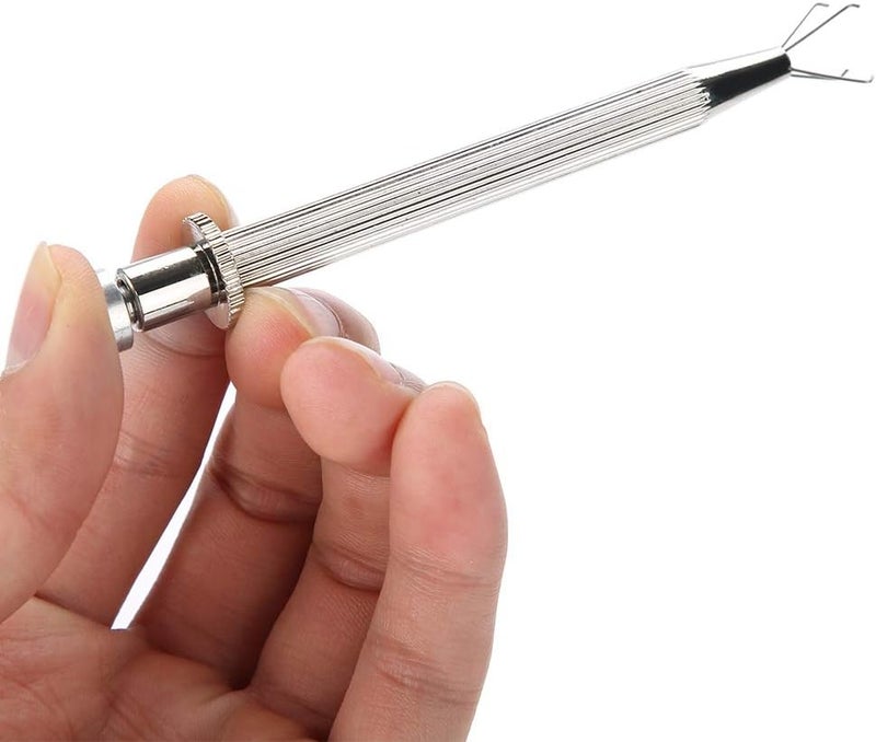 كلاراكو أداة التقاط الماس ذات 4 رؤوس مزودة بمكبس محمل بنابض لالتقاط الخرز والمجوهرات ومخلب الأحجار الكريمة مناسب لأعمال الفرز الدقيقة - Image 5