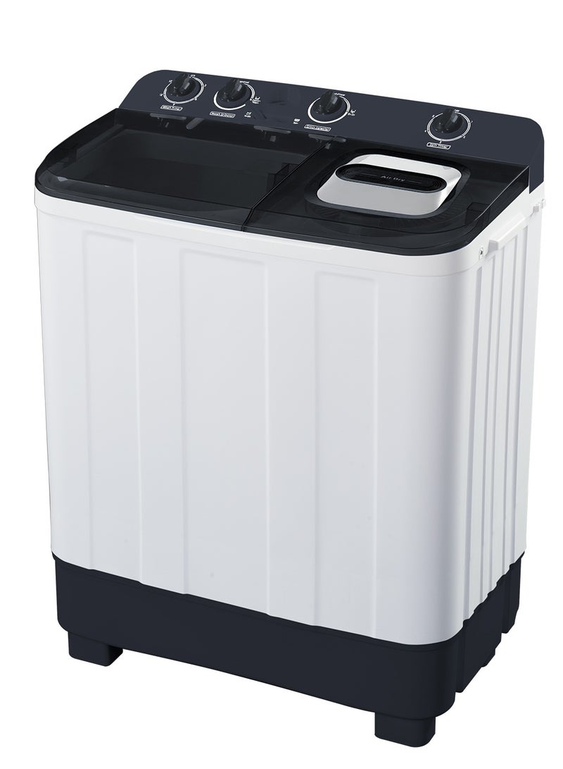 تورنيدو غسالة نصف أوتوماتيك TORNADO سعة غسيل 10 كجم / عصر 6.5 كجم – غطاء شفاف، 4 مفاتيح تحكم، قاعدة مرتفعة – أداء قوي وموفر للطاقة – TWK-TN10WOXSK