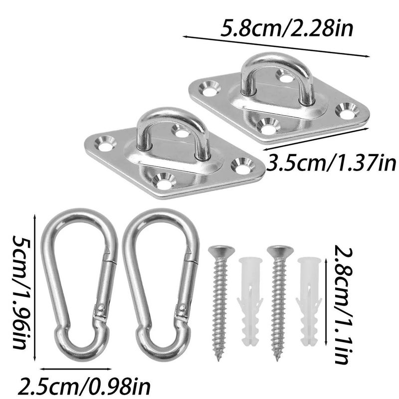 2/6x Stainless Steel Ceiling Hooks Heavy-duty Wall Spring Buckles Hook for Hanging Sandbag Basket Garden Fixed Hooks with Screw - Image 2