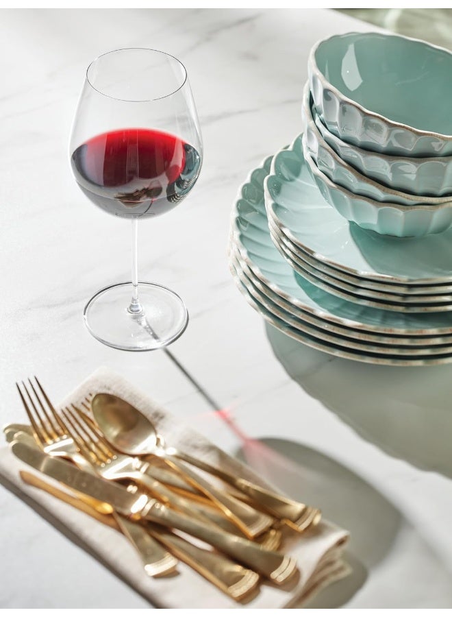 LENOX طقم أدوات مائدة لينكس فرنسي بيرل سكالوب أيس بلو 12 قطعة 1770 - Image 2