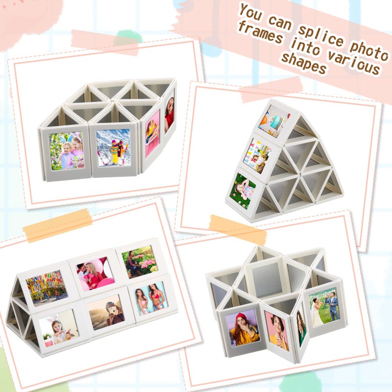 Suzile 30 Pack Mini Magnetic Picture Frames 2x3 Inch Picture Frames Small Table Picture Holder Compatible with Polaroid Fujifilm Instax Film Photos for Fridge Table Locker Whiteboard (White) - Image 3