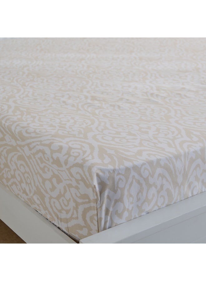 Home Box ملاءة سرير ماتريكس إيسن كينج - بنمط بيج - Image 1