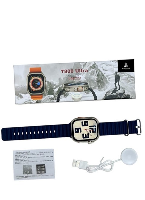 New 2025 T800 Ultra Smart Watch, Series 8, Elegant Design 1.99", Infinite Display, Fitness Tracker, Heart Rate, Oxygen Monitor, Calls, Wireless Charging, Works With IOS, android for men, women