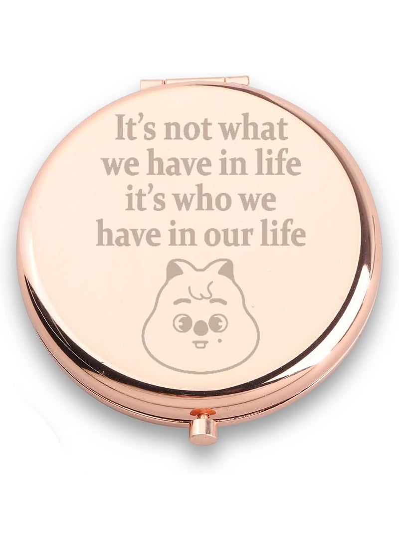WUSUANED - WUSUANED Kpop Singer Makeup Mirror It Who We Have in Our Life Mirror Korean Music Lover Gift Album Gift Singer Fans Gift (Cartoon Singer H Mirror) - Image 1