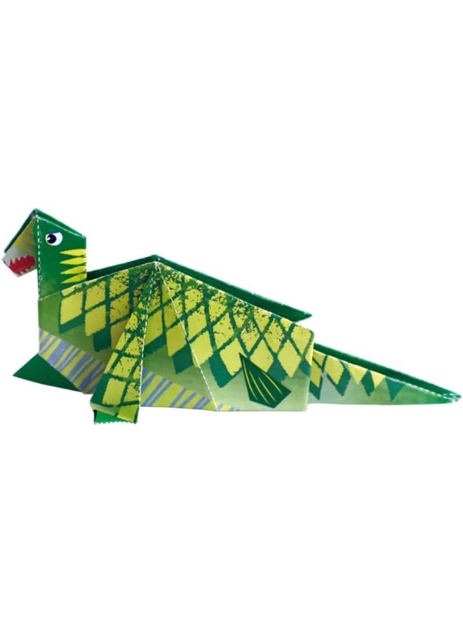 Avenir Origami - Dino World (Level 2) | Create 40 Roaring Dinosaurs - Detailed Instruction Booklet for Origami Fun - Giant Prehistoric Themed Poster with Card Characters for Kids 3+ - Image 2