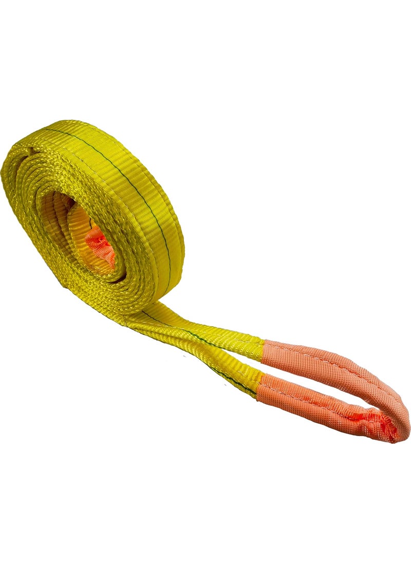 Everest C11362 x 18 Yellow Flat Sling Eye to EyeLifting Sling Strap Heavy Duty 2PLY 1Pack  - Image 4