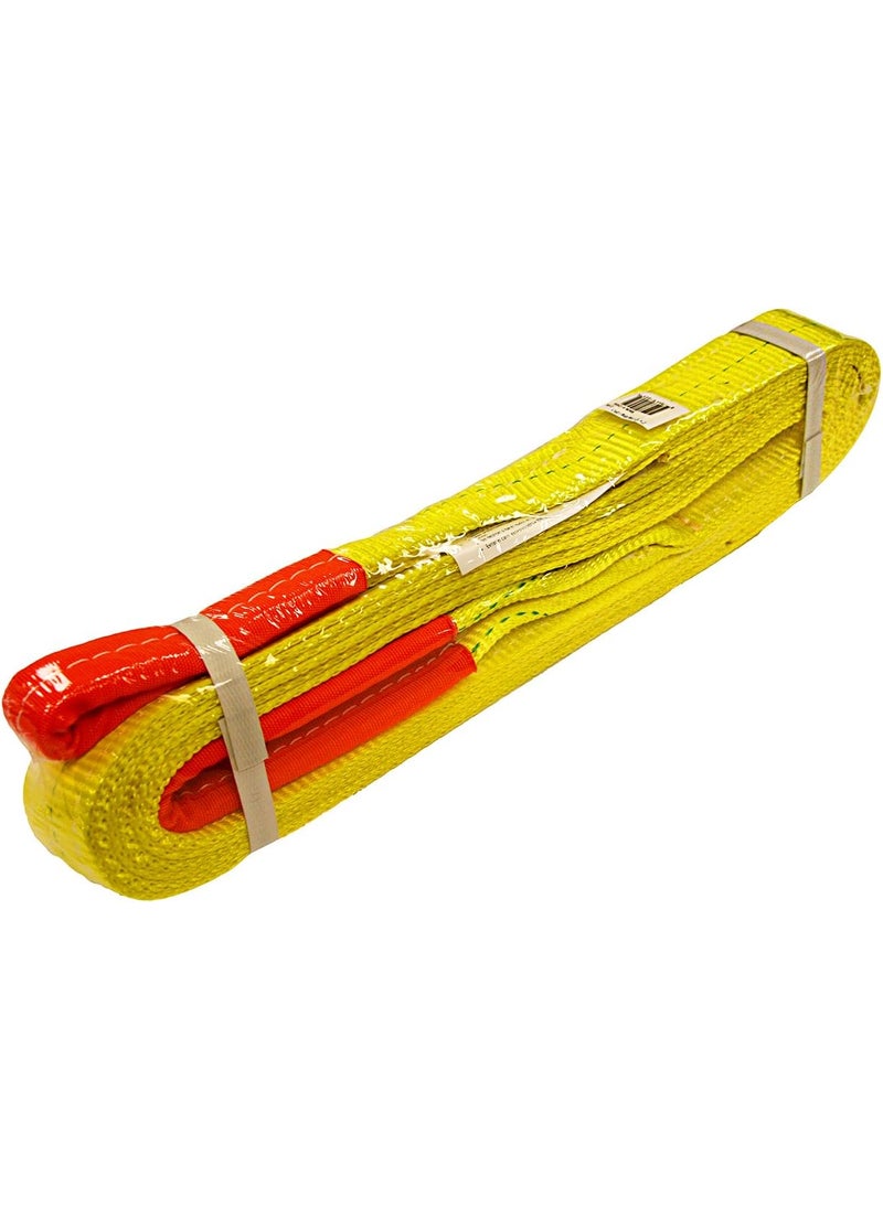 Everest C11362 x 18 Yellow Flat Sling Eye to EyeLifting Sling Strap Heavy Duty 2PLY 1Pack  - Image 1