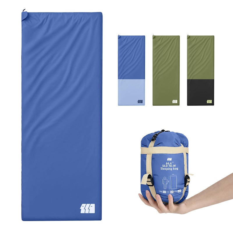 TANSTRIDER Ultralight Warm Weather Sleeping Bag - Portable, Waterproof, Compact Lightweight, Comfort with Compression Sack - Great for Outdoor Camping, Backpacking & Hiking -75" L x 30" W Fits Adults - Image 1