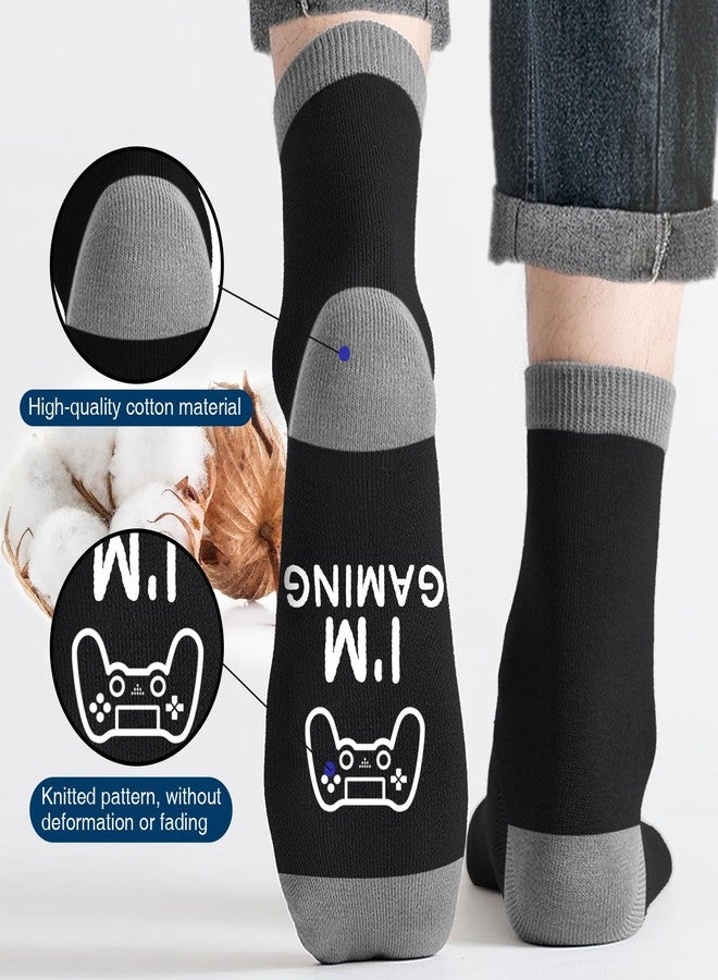 Dealswin Do Not Disturb I'm Gaming Socks, Gifts for Teen Boys, Stocking Stuffers Christmas Gifts Ideas for Men,Dad,Son,Gamer Funny Game Socks (US, Numeric, 6, 12, Regular, Regular, Grey) - Image 4