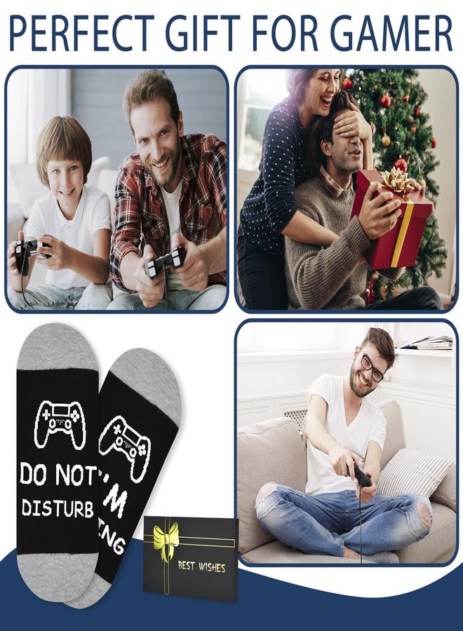 Dealswin Do Not Disturb I'm Gaming Socks, Gifts for Teen Boys, Stocking Stuffers Christmas Gifts Ideas for Men,Dad,Son,Gamer Funny Game Socks (US, Numeric, 6, 12, Regular, Regular, Grey) - Image 5